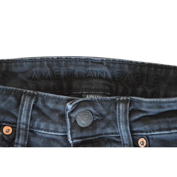 American Eagle Outfitters AirFlex+ Mens Black Denim Distressed Slim Bermuda Shor - Picture 3 of 7